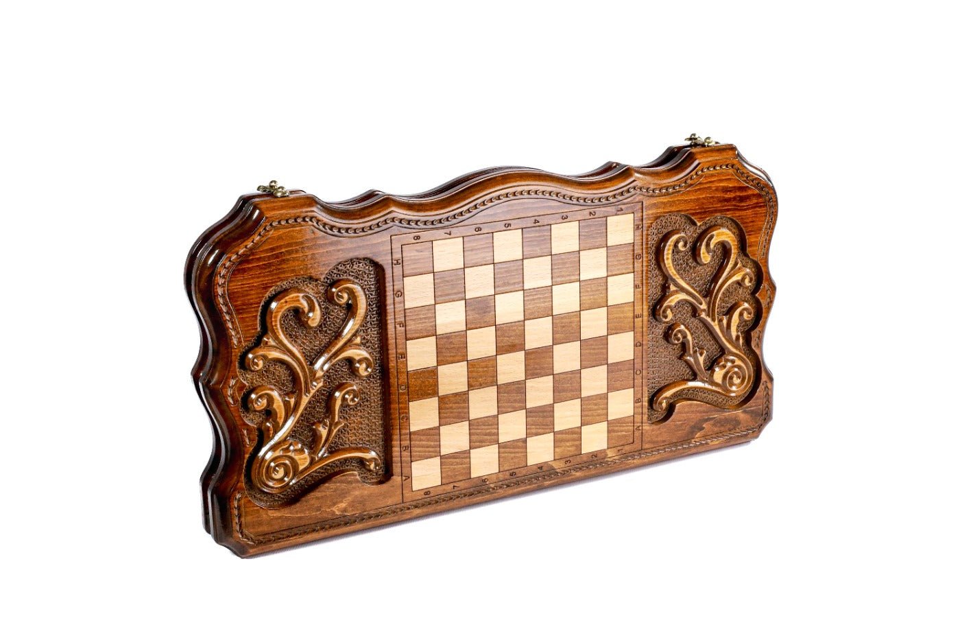 Wooden Backgammon Board Rococo Crown Classic 23.6" | 60 cm - Unumperfectus