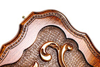 Rococo Crown Classic backgammon board - playing pieces and dice arranged on the board