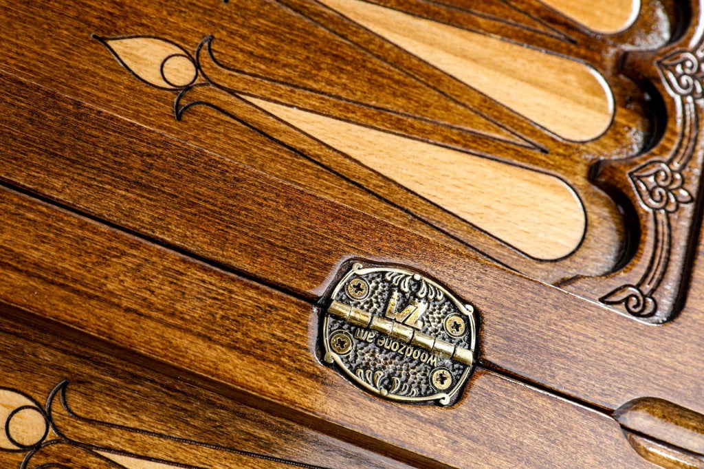 Wooden Backgammon Board Rococo Crown Classic 23.6" | 60 cm - Unumperfectus