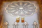 Rococo Crown Classic backgammon board - close-up of the playing surface
