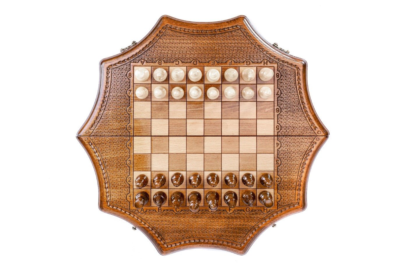 Star Shaped Chess Set – Unique Wooden Chess Board - Unumperfectus