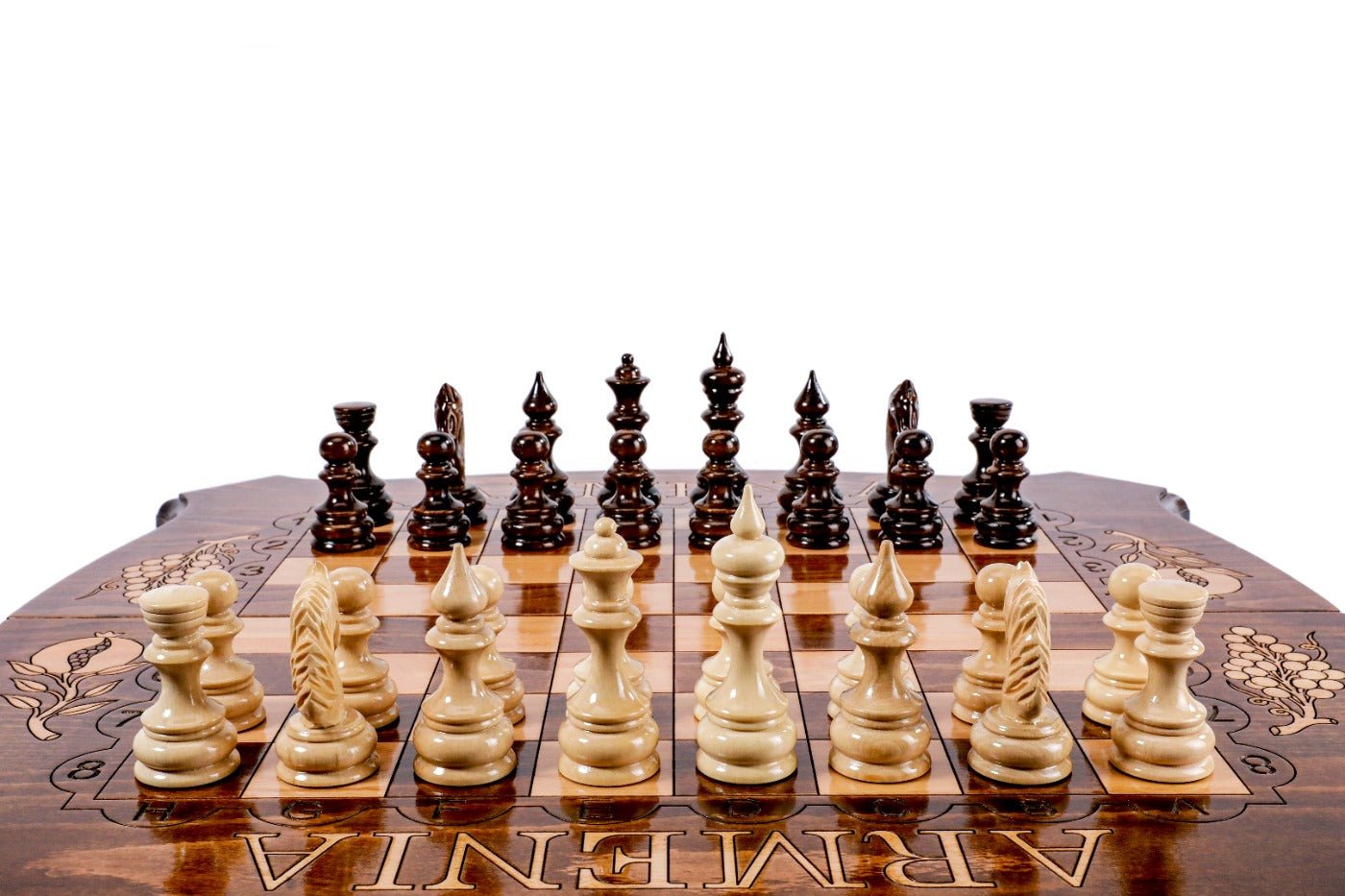 Wooden Chess Set & Backgammon Classic 60 cm | 23.6" - Unumperfectus