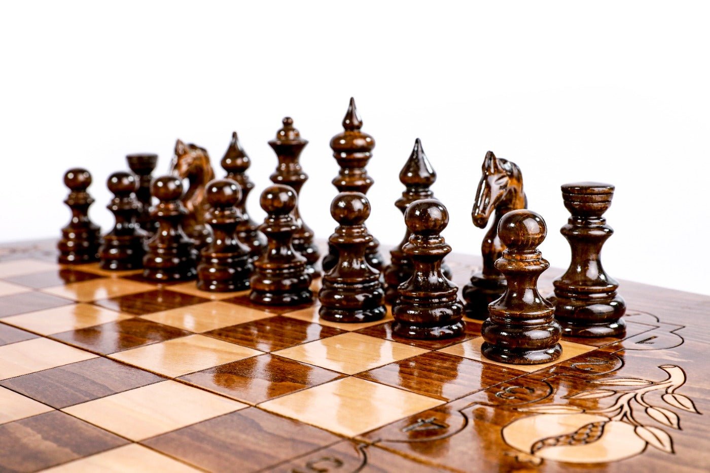 Wooden Chess Set & Backgammon Classic 60 cm | 23.6" - Unumperfectus