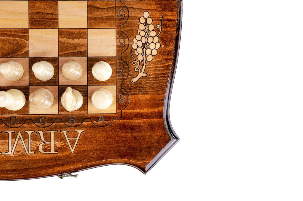 Wooden Chess Set & Backgammon Classic 60 cm | 23.6" - Unumperfectus