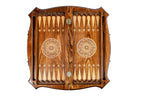 Classic chess and backgammon set - corner detail of the board