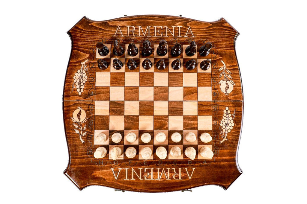 Wooden Chess Set & Backgammon Classic 60 cm | 23.6" - Unumperfectus