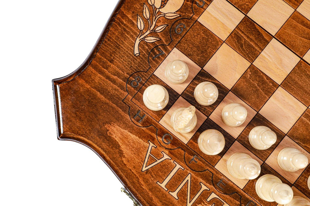 Wooden Chess Set & Backgammon Classic 60 cm | 23.6" - Unumperfectus