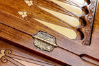 Ornamental Braid Pattern backgammon board - side profile showing the craftsmanship