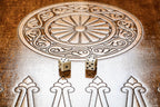Ornamental Braid Pattern backgammon board - close-up of the playing surface