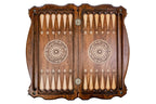 Deer backgammon board - corner detail of the board