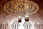 Deer backgammon board - carrying case and accessories