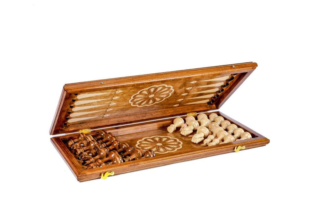 Ornamental Classic Chess Set & Backgammon Board 23.6" | 60 cm - Unumperfectus