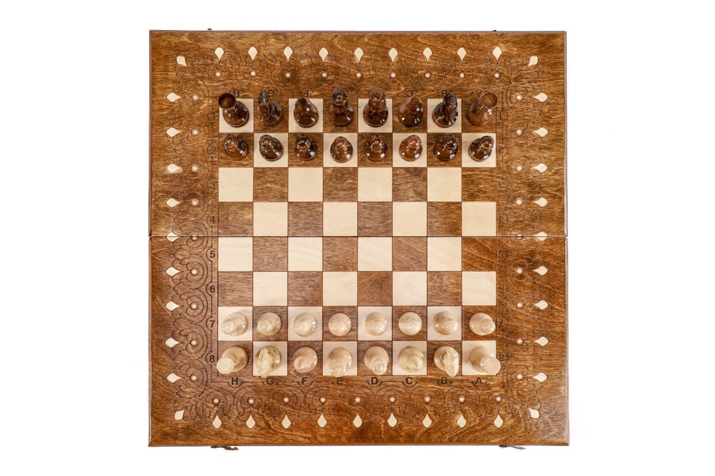 Ornamental Classic Chess Set & Backgammon Board 23.6" | 60 cm - Unumperfectus
