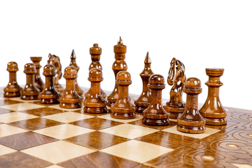 Ornamental Classic Chess Set & Backgammon Board 23.6" | 60 cm - Unumperfectus