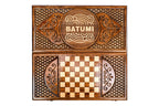 Batumi backgammon set - close-up of the carved design