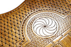 World Map Epoxy backgammon board - side profile showing the craftsmanship