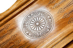 World Map Epoxy backgammon board - carrying case and accessories