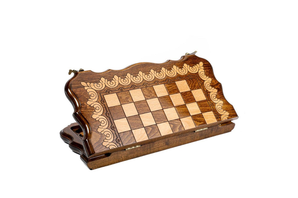 Ornamental Classic Chess Set & Backgammon Board 15.7" | 40 cm - Unumperfectus