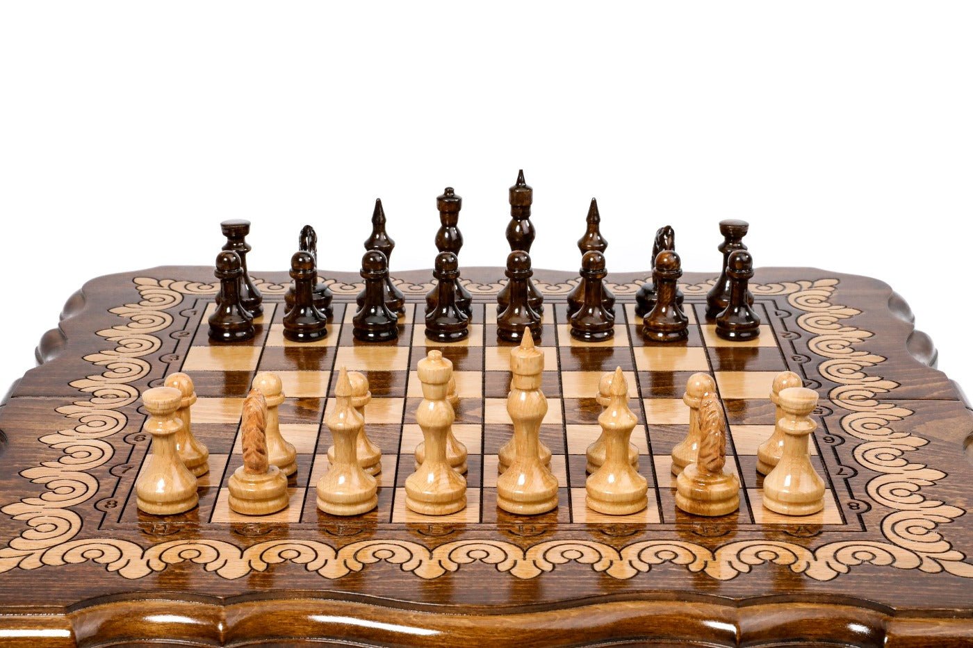 Ornamental Classic Chess Set & Backgammon Board 15.7" | 40 cm - Unumperfectus