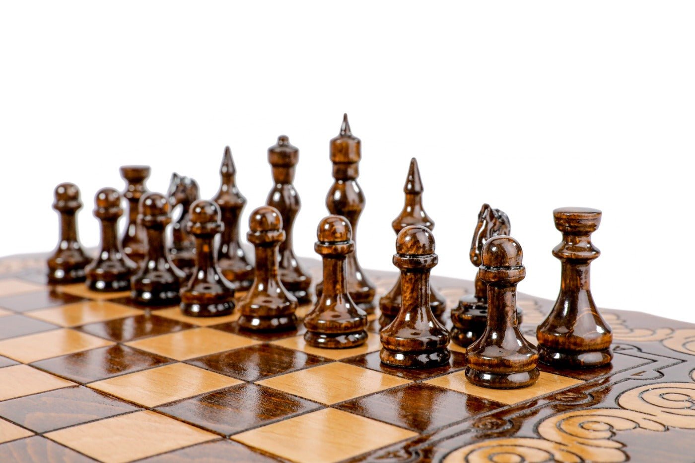Ornamental Classic Chess Set & Backgammon Board 15.7" | 40 cm - Unumperfectus