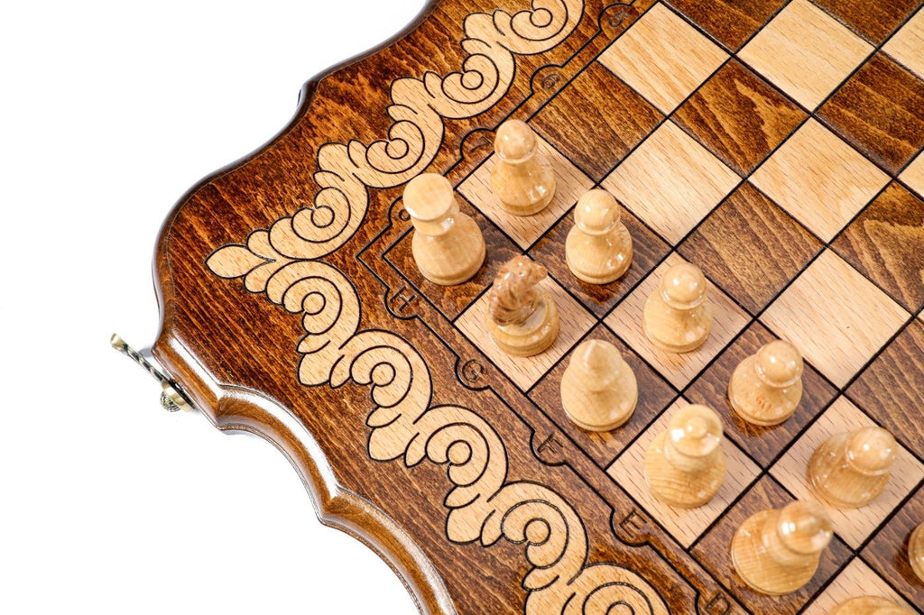 Ornamental Classic Chess Set & Backgammon Board 15.7" | 40 cm - Unumperfectus