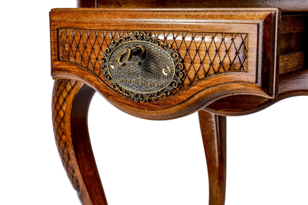 Wooden Table Chess Set With Contour Outline 60 cm | 24.7" - Unumperfectus