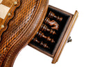 Luxury contour-outline chess table with carved detailing