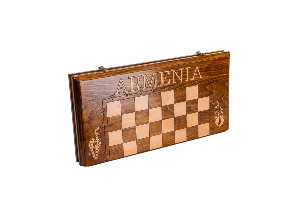 Armenian Wooden Chess Set & Backgammon 50 cm | 19.7"