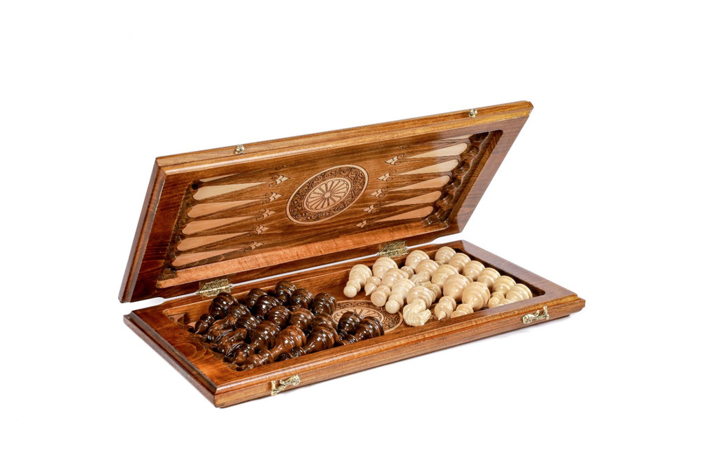 Armenian Wooden Chess Set & Backgammon 50 cm | 19.7"