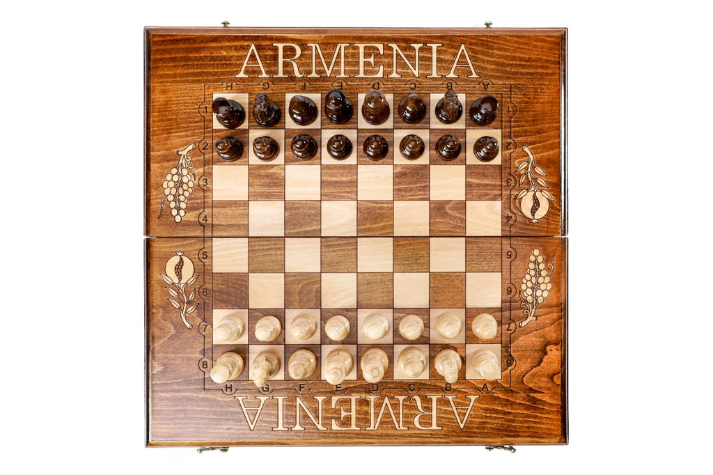 Armenian Wooden Chess Set & Backgammon 50 cm | 19.7"