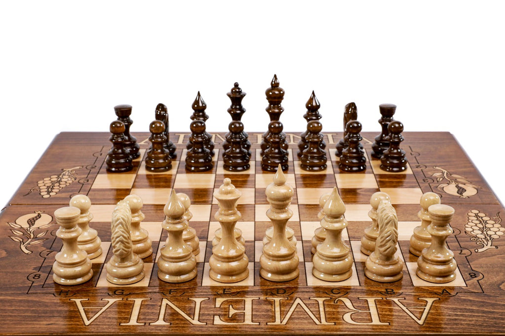 Armenian Wooden Chess Set & Backgammon 50 cm | 19.7"