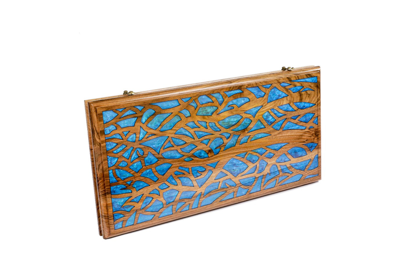 Epoxy Trees Backgammon Two-Sided Classic – Luxury Epoxy Wooden Backgammon Set - Unumperfectus