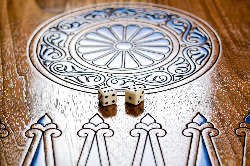 Epoxy Trees Backgammon Two-Sided Classic – Luxury Epoxy Wooden Backgammon Set - Unumperfectus