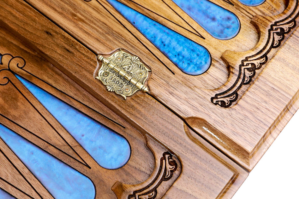 Epoxy Trees Backgammon Two-Sided Classic – Luxury Epoxy Wooden Backgammon Set - Unumperfectus