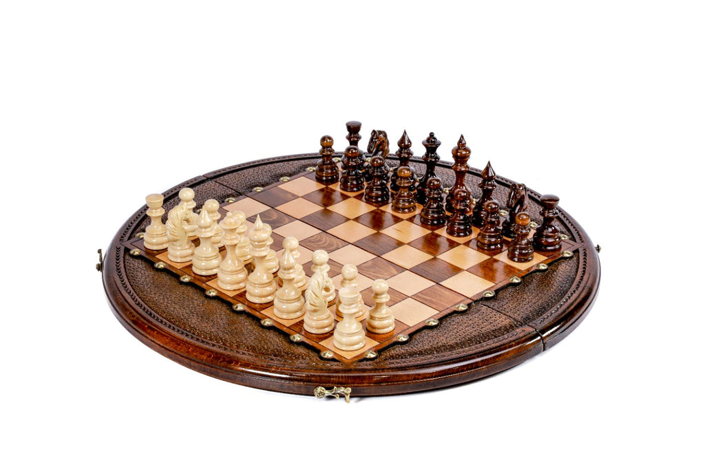 circular chess set wooden round chess board design