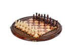circular chess set wooden round chess board design