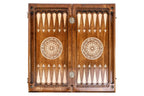 Pomegranate Grapes backgammon board - angled view