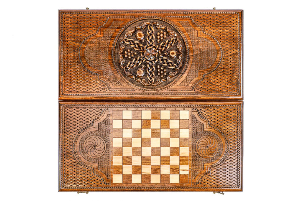 Backgammon Board - Pomegranate & Grapes - Unumperfectus