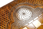 Pomegranate Grapes backgammon board - detail of the wood grain and finish