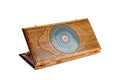 Ornamental epoxy wooden backgammon board handcrafted luxury design