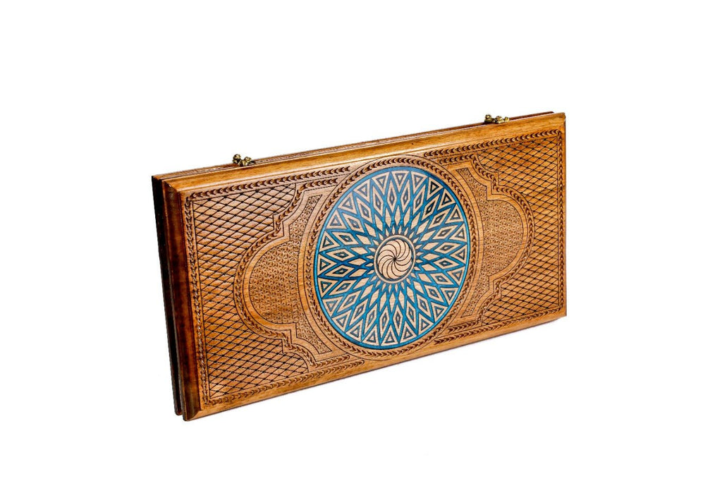 Backgammon Board - Ornamental With Epoxy - Unumperfectus