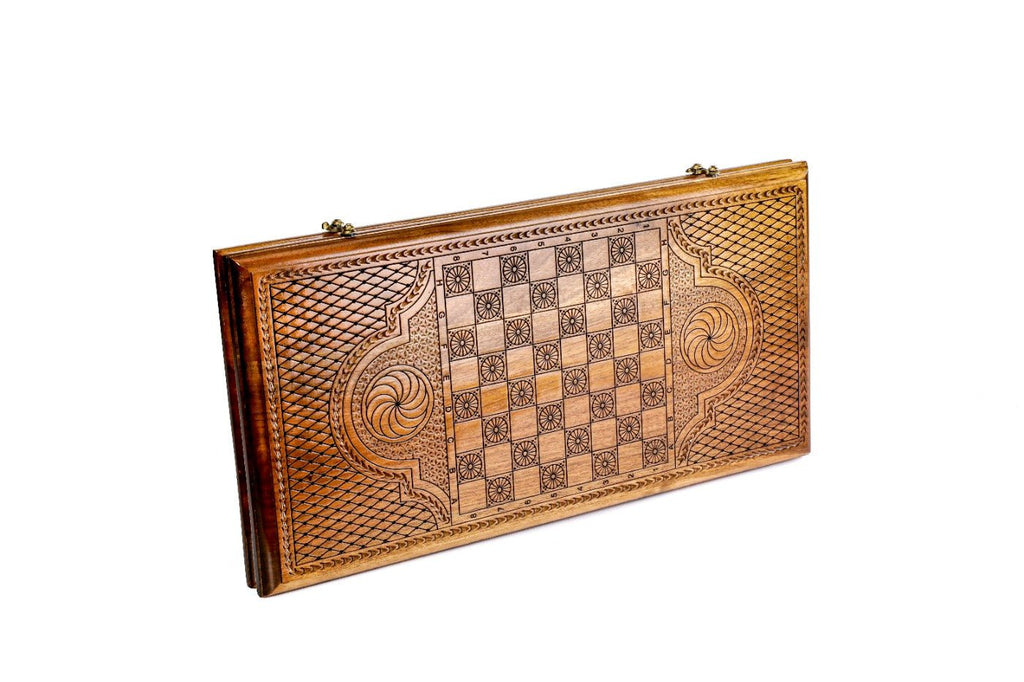 Backgammon Board - Ornamental With Epoxy - Unumperfectus