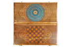 Ornamental Epoxy backgammon board - corner detail of the board