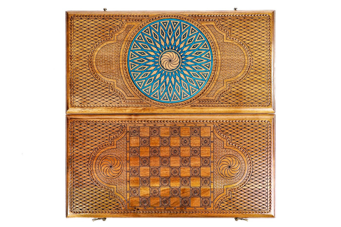 Backgammon Board - Ornamental With Epoxy - Unumperfectus