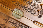 Ornamental Epoxy backgammon board - side profile showing the craftsmanship