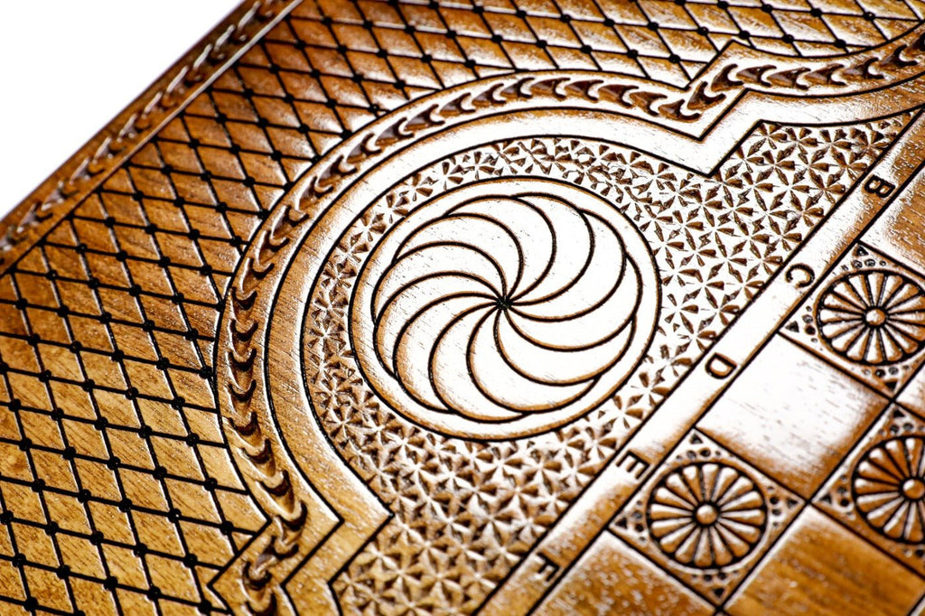 Backgammon Board - Ornamental With Epoxy - Unumperfectus