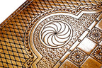 Ornamental Epoxy backgammon board - detail of the wood grain and finish