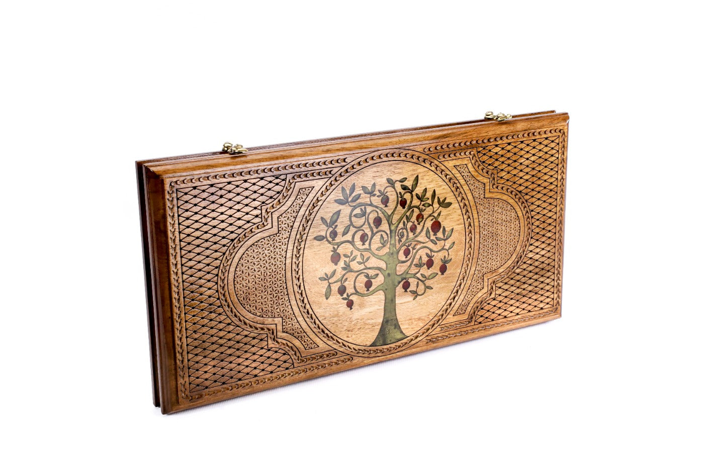 Backgammon Board - Pomegranate Tree Epoxy - Unumperfectus