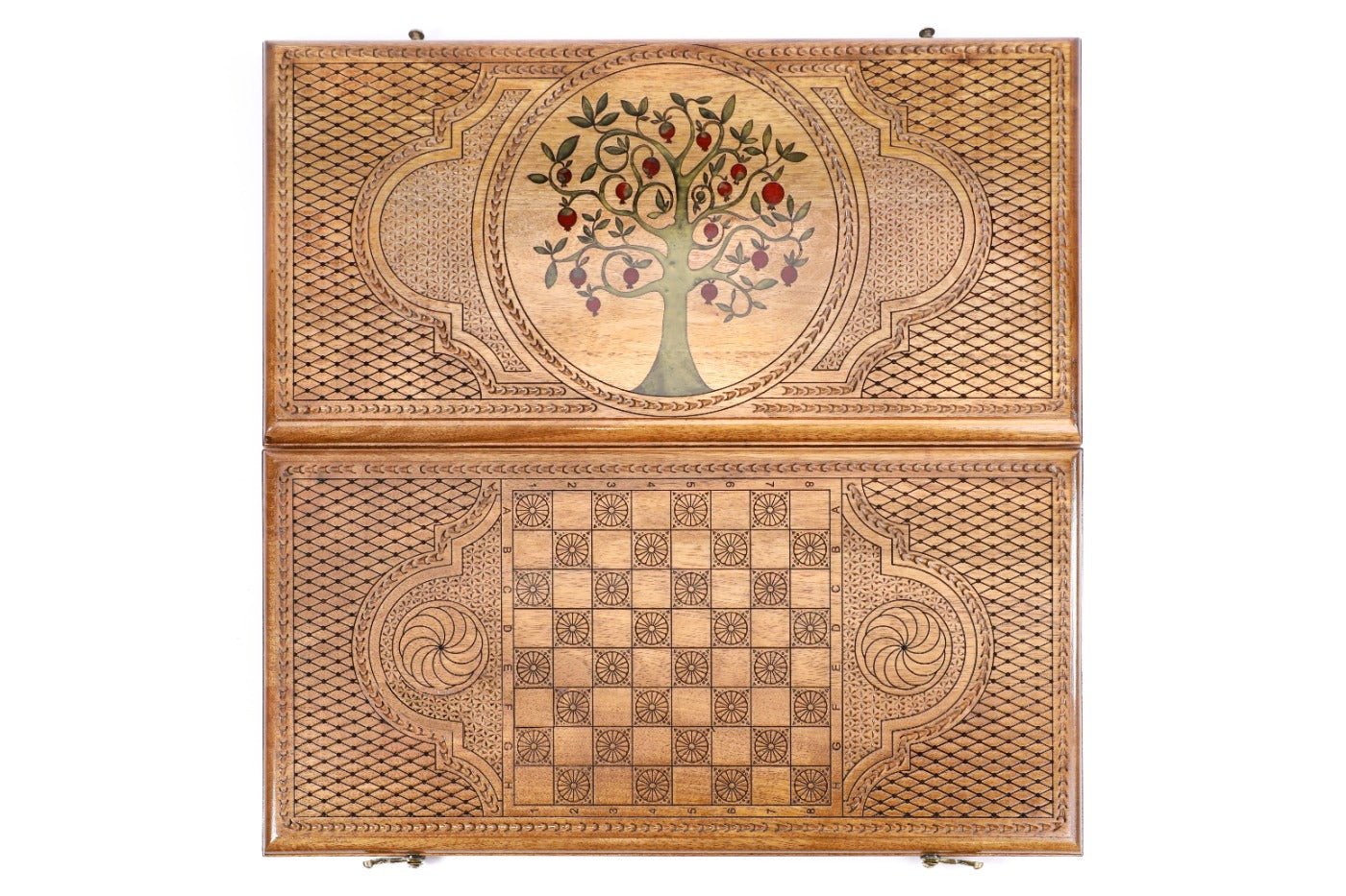 Backgammon Board - Pomegranate Tree Epoxy - Unumperfectus