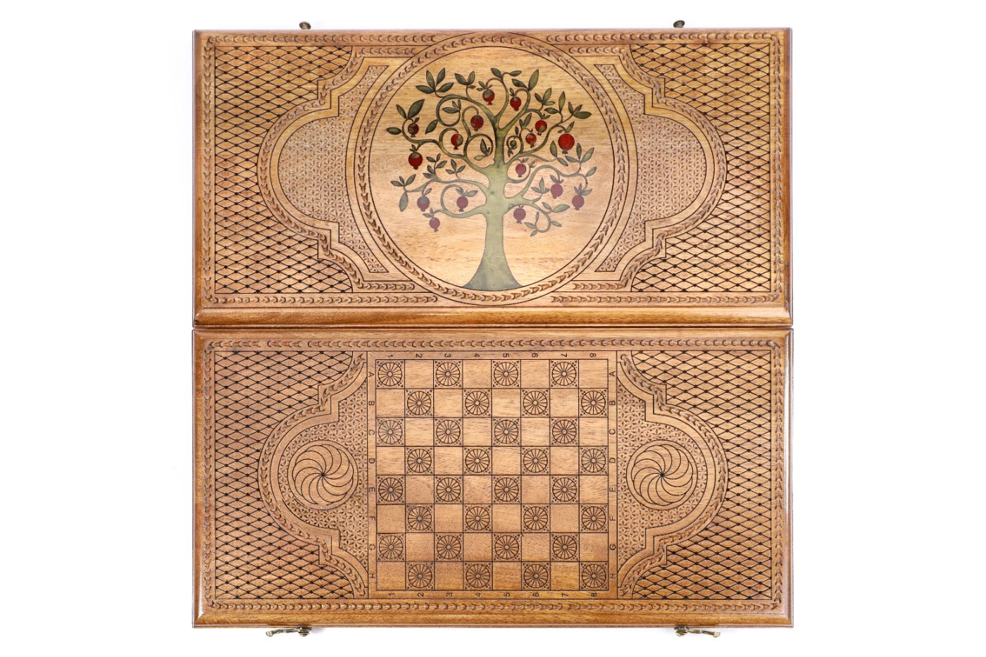 Backgammon Board - Pomegranate Tree Epoxy - Unumperfectus